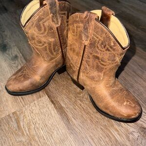 Smoky Mountain Boots Brown Leather Western Boots with Intricate Stitching